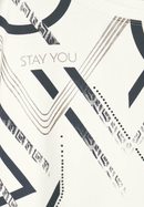 Placed Geometric Shirt - Vanilla White