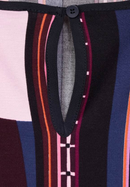 Printed Back Slit Shirt - Purple Brown