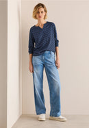 Minimal Print Tunic - Universal Blue