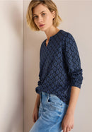 Minimal Print Tunic - Universal Blue