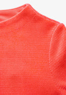 Solid Cord Funnel Neck Jumper - Juicy Orange