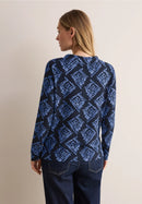 Big AOP Funnel Neck Jumper - Universal Blue