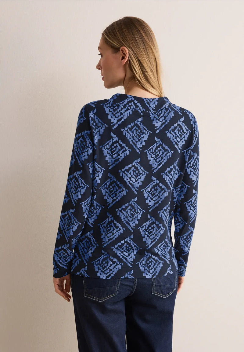 Big AOP Funnel Neck Jumper - Universal Blue