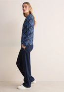 Big AOP Funnel Neck Jumper - Universal Blue