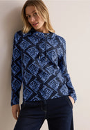Big AOP Funnel Neck Jumper - Universal Blue