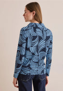 Tonal AOP Funnel Neck - Universal Blue