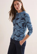 Tonal AOP Funnel Neck - Universal Blue