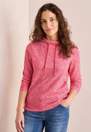 Diagonal Structure Funnel Neck - Granita Red