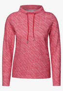Diagonal Structure Funnel Neck - Granita Red