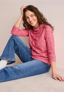 Diagonal Structure Funnel Neck - Granita Red