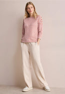 Stripe Knit T-Shirt - Granita Red