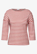 Stripe Knit T-Shirt - Granita Red