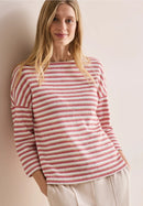 Stripe Knit T-Shirt - Granita Red