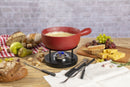 Cast Iron 23cm Fondue Set - Red