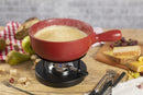 Cast Iron 23cm Fondue Set - Red