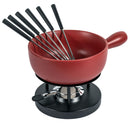 Cast Iron 23cm Fondue Set - Red