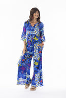 Luna Top Frill Sleeve - Royal Blue