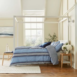 Long Island Beach House Duvet Cover Set - Cobalt/Navy