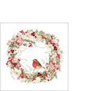 Pack of 20 Cocktail Napkins - Christmas Wreath