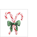 Pack of 20 Cocktail Napkins - Candy Canes & Bow
