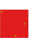 Pack of 20 Cocktail Napkins - Christmas Embossed Red
