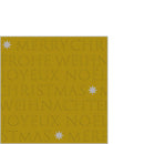 Pack of 20 Cocktail Napkins - Christmas Embossed Gold