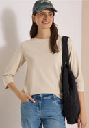 Basic Boatneck Shirt - Pearl Beige