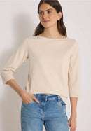 Basic Boatneck Shirt - Pearl Beige