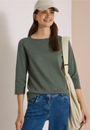 Basic Boatneck Shirt - Dried Olive Green
