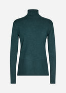 Dollie Turtle Neck Jumper - Shady Green Melange