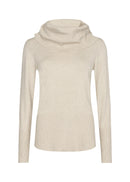 Dollie Shawl Collar Jumper - Cream Melange