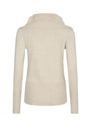 Dollie Shawl Collar Jumper - Cream Melange