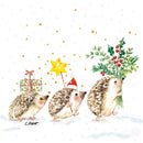 Paper Napkin 33x33  - Christmas Hedgehogs