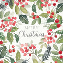 Pack of 20 Napkins - Merry Berries White