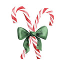 Pack of 20 Napkins - Candy Canes & Bow