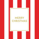 Pack of 20 Napkins - Merry Christmas & Stripes