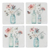 Bud Vases Resin Coaster