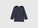 Boatneck Striped T-Shirt - Navy & Cream