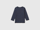Boatneck Striped T-Shirt - Navy & Cream