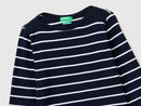 Boatneck Striped T-Shirt - Navy & Cream