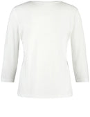 Blue Dimension 3/4 Sleeve Tee - Off White