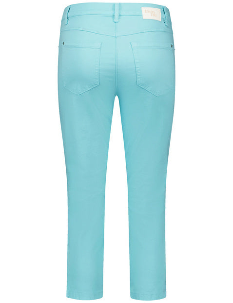 Destination Vacation Crop Trousers - Aqua Splash