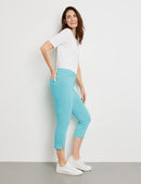 Destination Vacation Crop Trousers - Aqua Splash