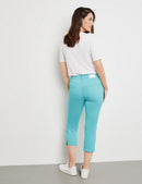 Destination Vacation Crop Trousers - Aqua Splash