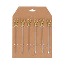 Gold Metal Stag Head Fork Pack of 6