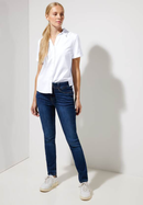 Cotton Shirtcollar Blouse - White