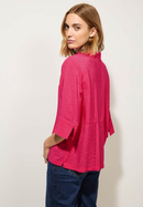 Sleeve Detail Blouse - Coral Blossom