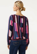 Smock Detail Tunicblouse - Purple Brown