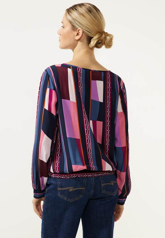 Smock Detail Tunicblouse - Purple Brown