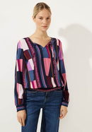 Smock Detail Tunicblouse - Purple Brown